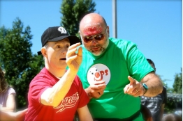 Marcolino in un momento della 1° Festa Ops Clown 25.05.14