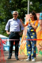 Il Dott. Cesaro al taglio del nastro della 1° Festa Ops Clo